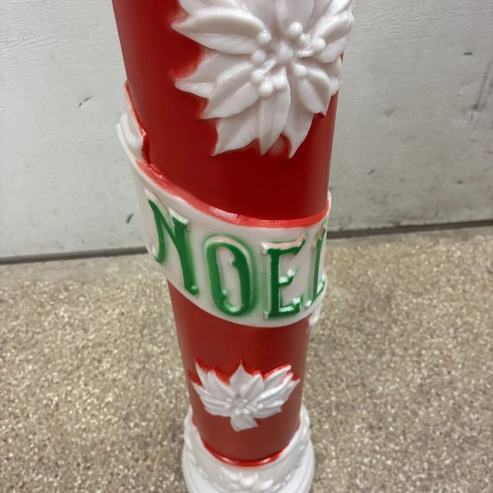 Vintage Empire Blow Mold Candle NOEL Christmas 39